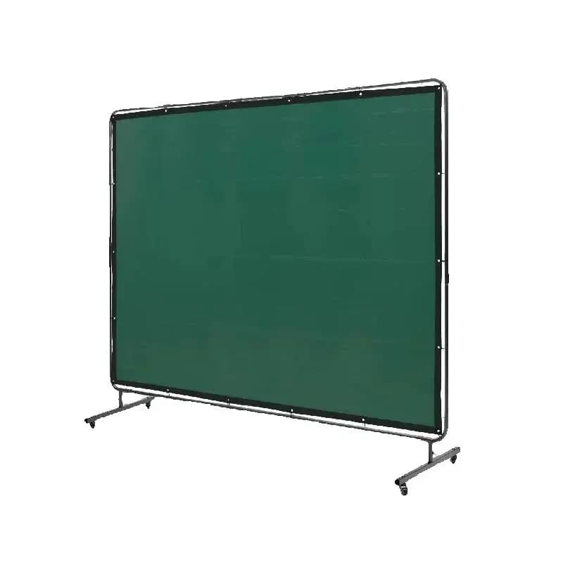 SucceBuy Welding Screen w/ Frame 6'x8' Welding Curtain Flame-Resistant Vinyl Welding Protection Screen for Workshop Industrial