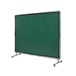 SucceBuy Welding Screen w/ Frame 6'x8' Welding Curtain Flame-Resistant Vinyl Welding Protection Screen for Workshop Industrial