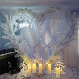 XXL Rose Bow Metal Garden Gate Bow Rank Grid Rank Bow Garden Palier White