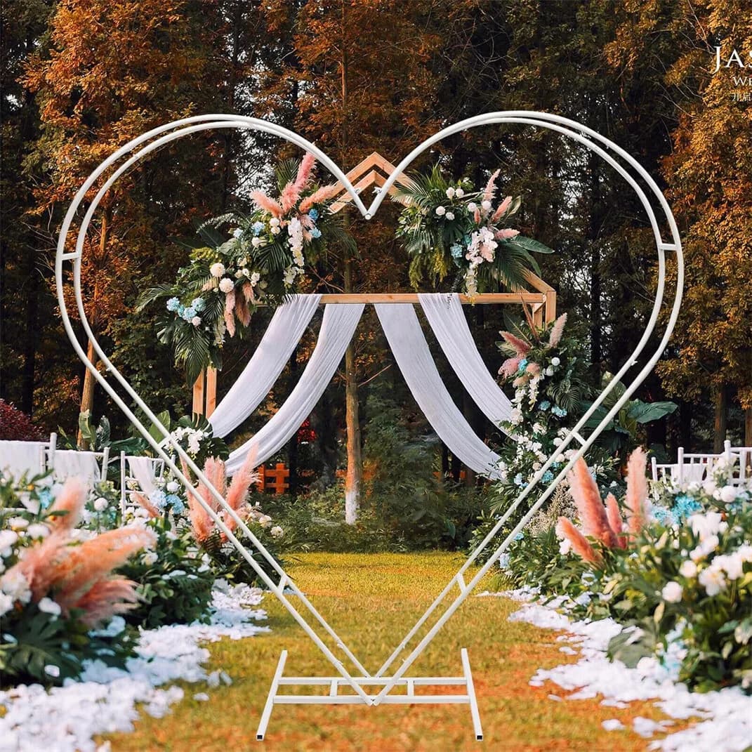 XXL Rose Bow Metal Garden Gate Bow Rank Grid Rank Bow Garden Palier White