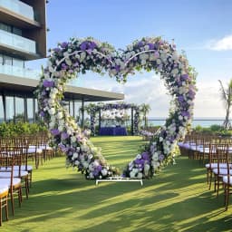 XXL Rose Bow Metal Garden Gate Bow Rank Grid Rank Bow Garden Palier White
