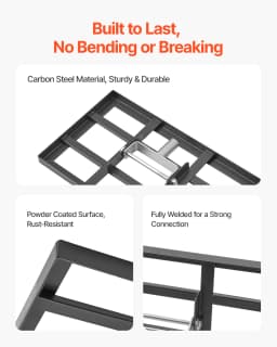 SucceBuy Lawn Leveling Rake with Handle Ground Plate Rust-Resistant Carbon Steel Soil Leveler Effort Saving Lawn Leveling