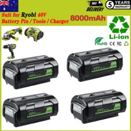 1/2/4Pcs 8.0Ah OP4050 Replace for Ryobi OP4026 OP4030 OP4040 OP4060 Compatible with Cordless Tool 36v/40v MAX Li-on Battery Pin
