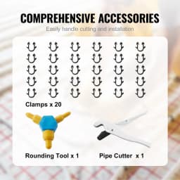 SucceBuy PEX-AL-PEX Tube 984 FT 5/8'' Diameter 0.08'' Thickness Radiant Heat Floor Plumbing Inner Aluminum Layer PEX Tubing Pipe