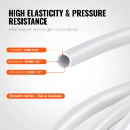 SucceBuy PEX-AL-PEX Tube 984 FT 5/8'' Diameter 0.08'' Thickness Radiant Heat Floor Plumbing Inner Aluminum Layer PEX Tubing Pipe