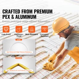 SucceBuy PEX-AL-PEX Tube 984 FT 5/8'' Diameter 0.08'' Thickness Radiant Heat Floor Plumbing Inner Aluminum Layer PEX Tubing Pipe