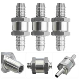 2PCS 12mm Aluminum One-way Non-return Check Valve Fuel Water Gas/Air Vacuum