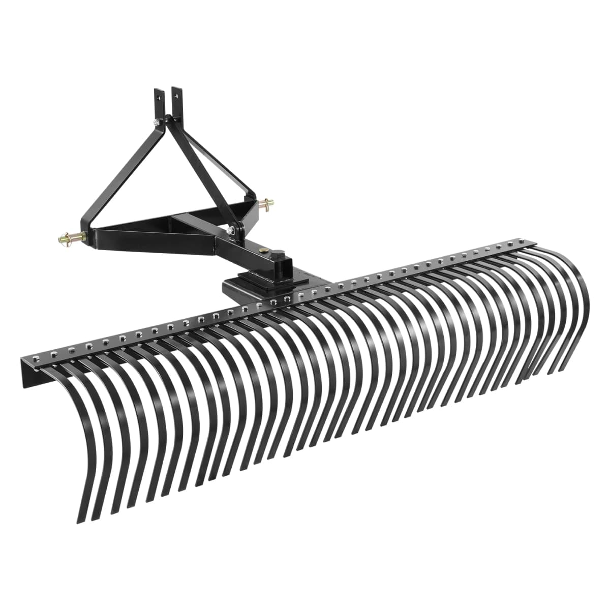 SucceBuy Tow Behind Dethatcher 72-inch Tow Dethatcher with 36Steel Tines 3-Point Lawn Dethatcher with Attachments for Tractor