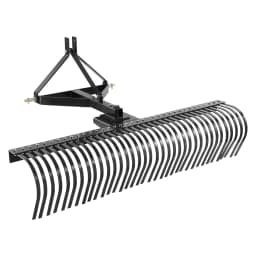SucceBuy Tow Behind Dethatcher 72-inch Tow Dethatcher with 36Steel Tines 3-Point Lawn Dethatcher with Attachments for Tractor