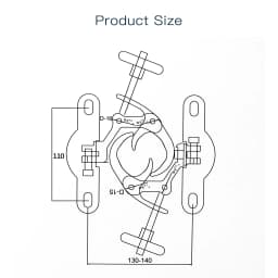 A Pair of Aluminum Light Hooks Safety Load 50KG LED Moving Head Light Hook Stage Light Truss Spring Hook Light Hook