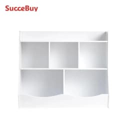 SucceBuy Kid Storage Cubby Toy Storage Organizer with Bookshelf Children Book Toy Shelf for Kids Room Playroom Kindergarten