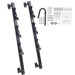 SucceBuy  3 Position Weed Trimmer Rack Vertical/Wall Mounted Weeding Bracket with Hook Can Be Locked for Open Landscape Trailers