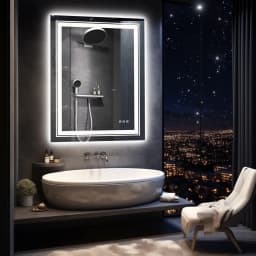 20x28 Inch Led Rectangle Mirror for Bathroom with Front Light and Backlit Anti Fog Function Wall Backlit Decor Vanity Mirrors