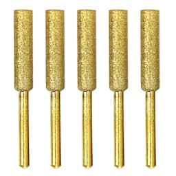 5 PCS Diamond Coated Cylinder Head Grinding Bit 4/4.8/5.5mm Chainsaw Sharpener Stone File Chain Saw Sharpening Grinding Tools