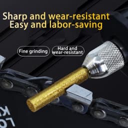 5 PCS Diamond Coated Cylinder Head Grinding Bit 4/4.8/5.5mm Chainsaw Sharpener Stone File Chain Saw Sharpening Grinding Tools