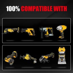 1/2/4Pcs 5.0Ah Li-on DCB200 Replace for DeWalt 20V Battery Pin DCB203 DCB204 DCB205 DCB206 Compatible with Cordless Power Tools