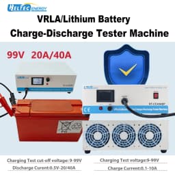 Heltec 99V 20A/40A VRLA Lithium Battery Charge Discharge Tester, 0.1V/0.1A Battery Capacity Tester for EV E-bike Energy Storage