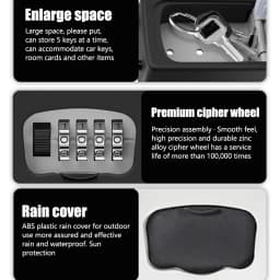 Key Safe Box Lock Storage Combination Padlock Security Home Outdoor Airbnb Inn🔒