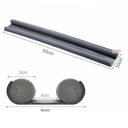 2PCS Double Sided Door Snake Air Draft Wind Dust Stopper Seal Sealing Strip Guard NEW
