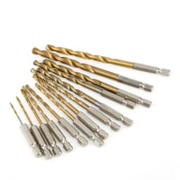 13/16Pcs HSS High Speed Steel Titanium Coated Drill Bit Set 1/4 Hex Shank 1.5mm-6.5mm Hexagonal Handle Twist Drill