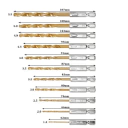 13/16Pcs HSS High Speed Steel Titanium Coated Drill Bit Set 1/4 Hex Shank 1.5mm-6.5mm Hexagonal Handle Twist Drill