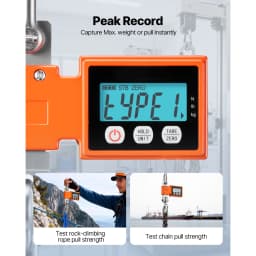 SucceBuy 1100Lbs/500kg Digital Crane Scale Industrial Hanging Scale with LCD Display 0.2lbs Division & 3 Unit Switch for Garage