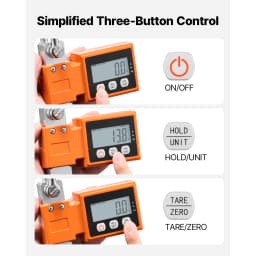 SucceBuy 1100Lbs/500kg Digital Crane Scale Industrial Hanging Scale with LCD Display 0.2lbs Division & 3 Unit Switch for Garage