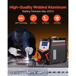 succebuyTIG Welder225A6-In-1 Aluminum Welding Machine AC TIG/DC Pulse Spot/MMA Dual Voltage Electric Welder with IGBT Inverter