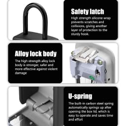 PORIYA Key Safe Box Lock Storage Combination Padlock Security Home Outdoor Airbnb Inn🔒