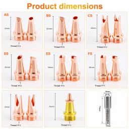 M16 Laser Welding Nozzle Wire Feed Nozzles AS-12 BS-16 for SUP Laser Welding machine SUP23T HW980 4 IN 1 Welding Head 1 Set
