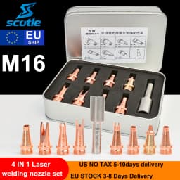 M16 Laser Welding Nozzle Wire Feed Nozzles AS-12 BS-16 for SUP Laser Welding machine SUP23T HW980 4 IN 1 Welding Head 1 Set