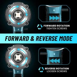 Seesii Cordless Impact Wrench 1/2 inch Brushless Impact Gun Max Torque 650Nm 3300RPM 2x 4.0 For makita Battery Impact Driver