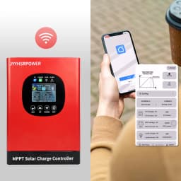 120A 80A 60A MPPT Solar Charge Controller 230VDC Solar Panel Regulator Support 12-96V Battery With Built In WIFI APP Monitor