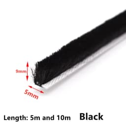 5/10M New Home Windproof Tape Sealing Strip Pile Weatherstrip Home Door Window Sound Insulation Dust Strip Weather Stripping