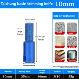 3PCS M10 Thread Brazed Milling Cutter High-Quality Diamond Drill Bit For Tile Marble Glass Drill Cutting
