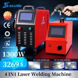 1300W Air Cooled 4 in 1 Fiber Laser Welding Machine Portable Metal Welder for Welding Cleaning Cutting Seam Cleaning SUP31F Head