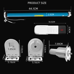 Matter Over Thread Battery Roller Blind Motor For 37mm 38mm Tube Support Homekit Google Home Smartthings Alexa App Smart Home