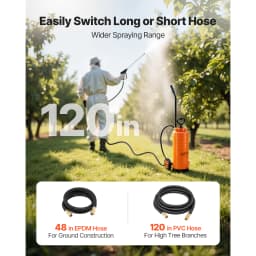 SucceBuy Industrial Concrete Sprayer StainlessSteel Heavy Duty Tri-Poxy Pump Sprayers Brass Nozzles for Construction Lawn&Garden