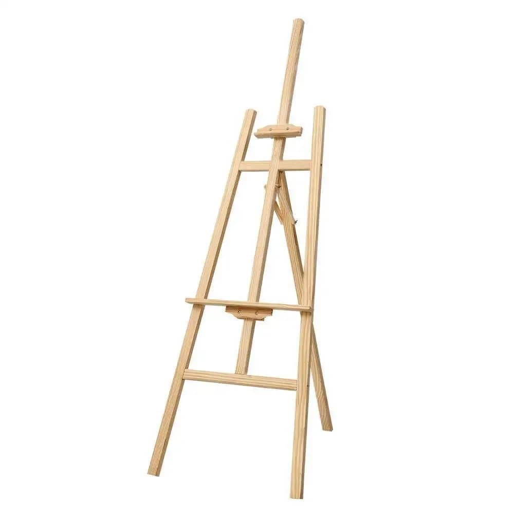 Adjustable Pine Wood Artist Easel 175cm Floor Standing Painting Display Stand