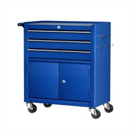 3 Drawer Metal Tool Box Cabinet Garage Storage Organizer Heavy Duty Portable Toolbox for Workshop and Home Use