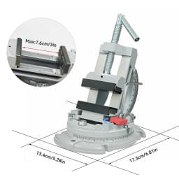 Allsome 3" Swivel-Base Tilting Vise, Milling Machine Vise, 3 Way (Swivel,Tilting,Angle Vice) Milling Vice for Drill Press