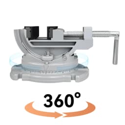 Allsome 3" Swivel-Base Tilting Vise, Milling Machine Vise, 3 Way (Swivel,Tilting,Angle Vice) Milling Vice for Drill Press