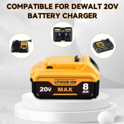 VANON DCB205 8.0Ah 1/2/4Pack 20V Lithium Battery Replace for DeWalt DCB200 DCB180 DCB183 DCB184 DCB202 Cordless Tool Battery pin