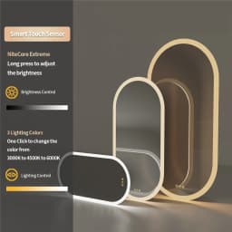 LUVODI 100x60cm Frameless Smart LED Bathroom Mirror 48x24 Inch Touch Screen Backlit Anti-Fog Illuminated Wash Basin Display