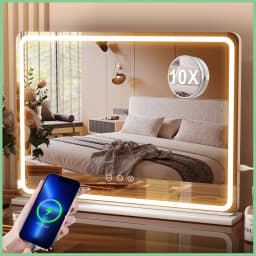 Teousev 80CM Large LED Hollywood Vanity Mirror, 3 Color Dimmable Touch Control, CRI≥90 Light Strip Makeup Mirror