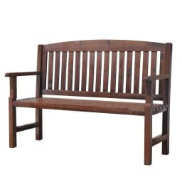 Outdoor Wooden Garden Bench 2 Seater Patio Lounge Chair Brown Outdoor Furniture