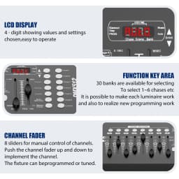 Nitehop DMX 512 Controller 192 Channel DMX Console Stage Lighting Controller For LED Par Moving Head Light DJ Disco Control Equipment