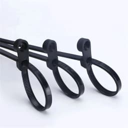 200PCS Nylon Cable Zip Ties with Screw Hole Mount Self locking Strap 5x200mm