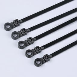 200PCS Nylon Cable Zip Ties with Screw Hole Mount Self locking Strap 5x200mm