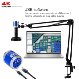 YIZHAN Full 4K Microscopio Digital Electronic Welding Microscope 48MP HDMI USB Camera 60FPS 1/2.8" Sensor 150x Telephoto Lens